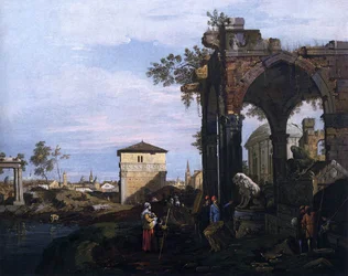 Capriccio mit Ruinen und Porta Portello, Padua
